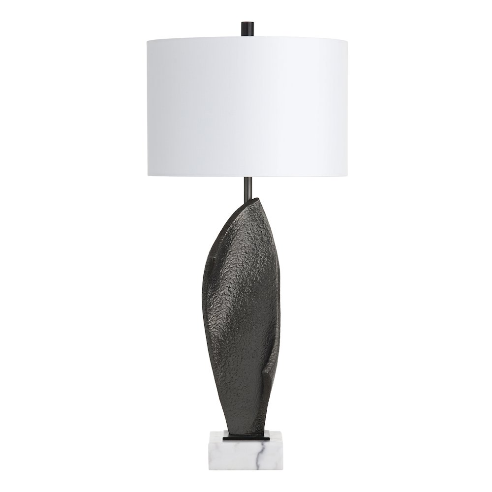 33.5"H Resin + Marble Table Lamp. Picture 1