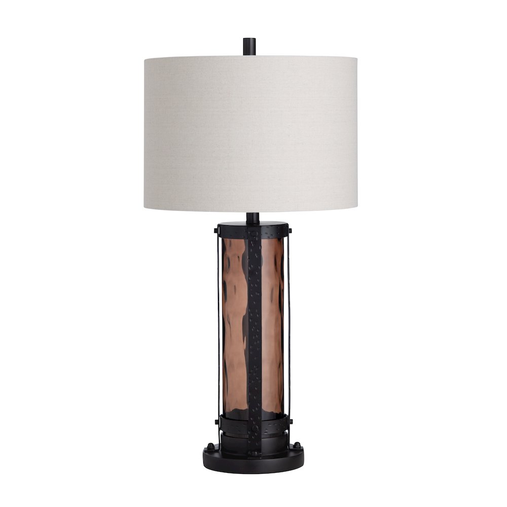 Set Of 2 Crass & Metal Table Lamp With Nighlight And Linen Shade. Picture 1