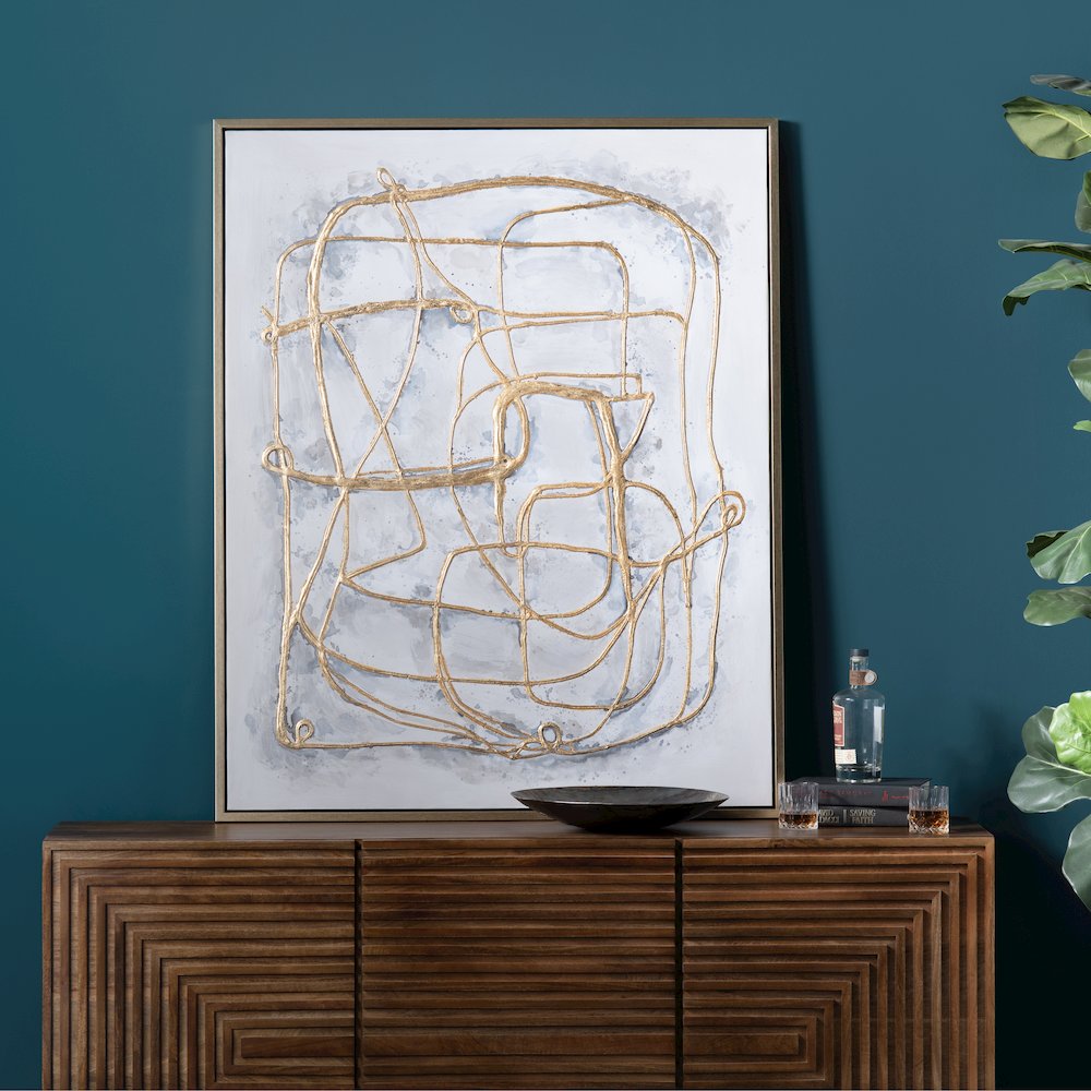 Gilded Lines Wall Decor. Picture 3