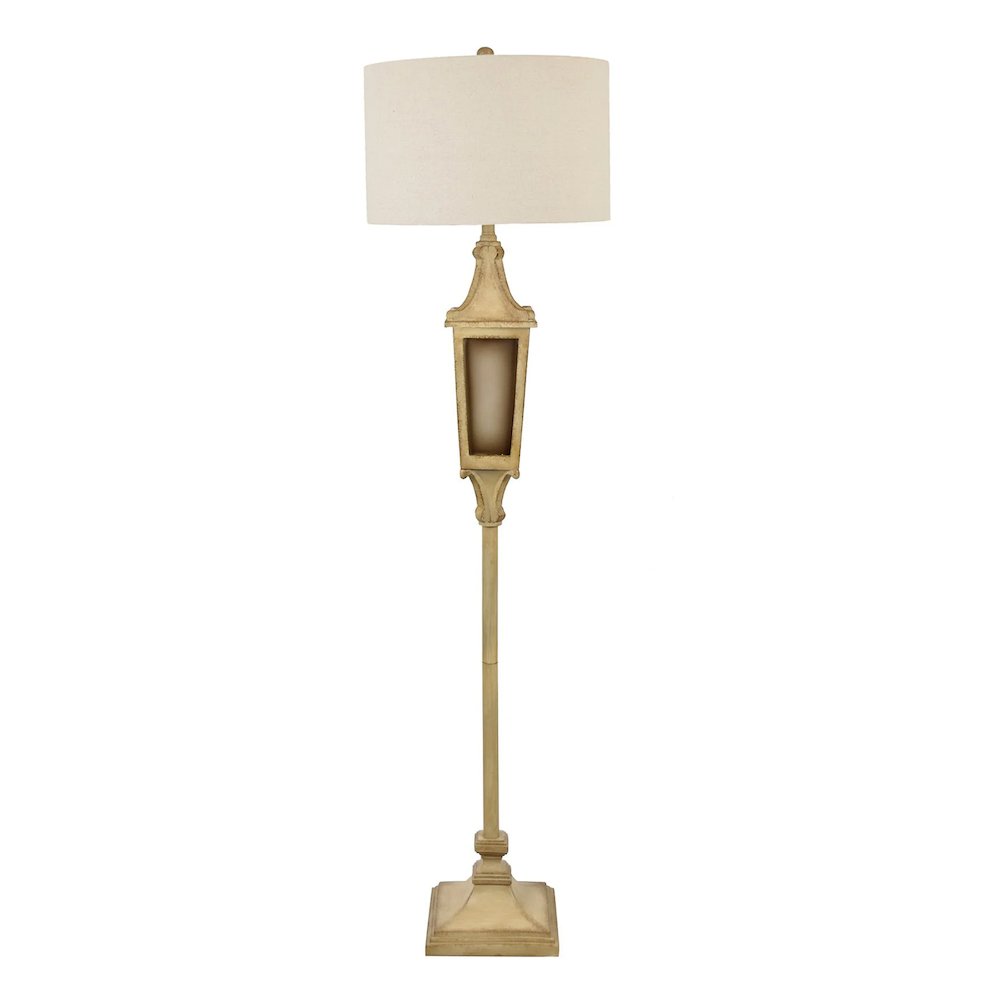 68"H Resin + Glass Floor Lamp With Night Light 1Pcs Ups Pack 4.4'. Picture 1