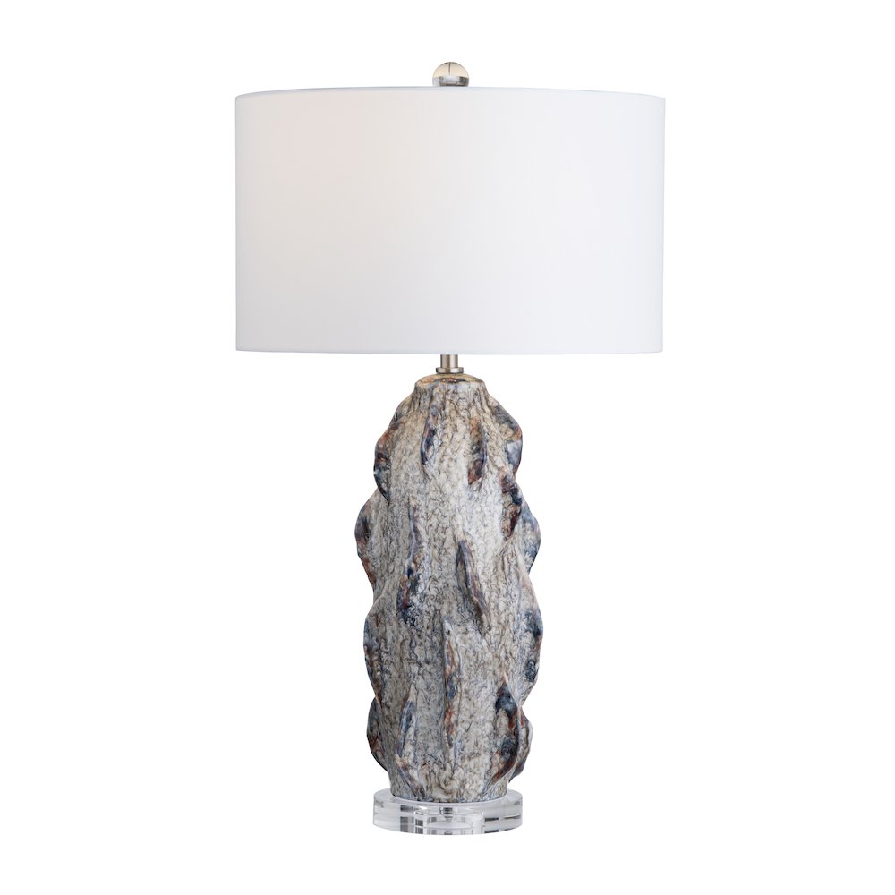 Ceramic, Table Lamp With Hardback Drum Shade. Picture 2