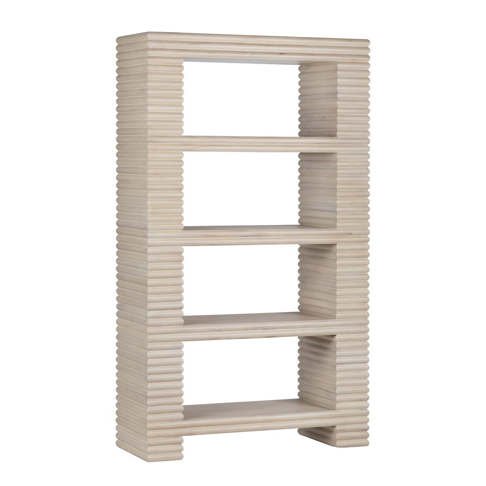 4 Shelf Reeded Etagere_Bookcase. Picture 1