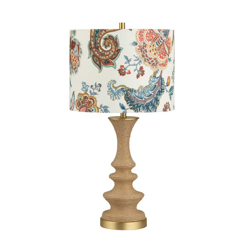 Set Of 2 Wrapped Jute Table Lamp. Picture 1