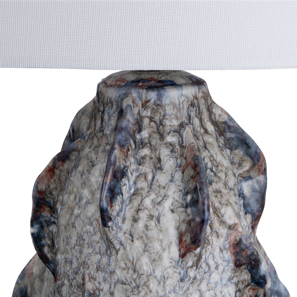 Ceramic, Table Lamp With Hardback Drum Shade. Picture 3