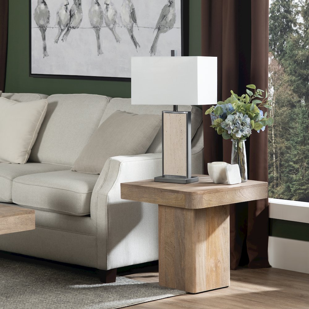 Square Solid Wood Accent_End Table. Picture 2