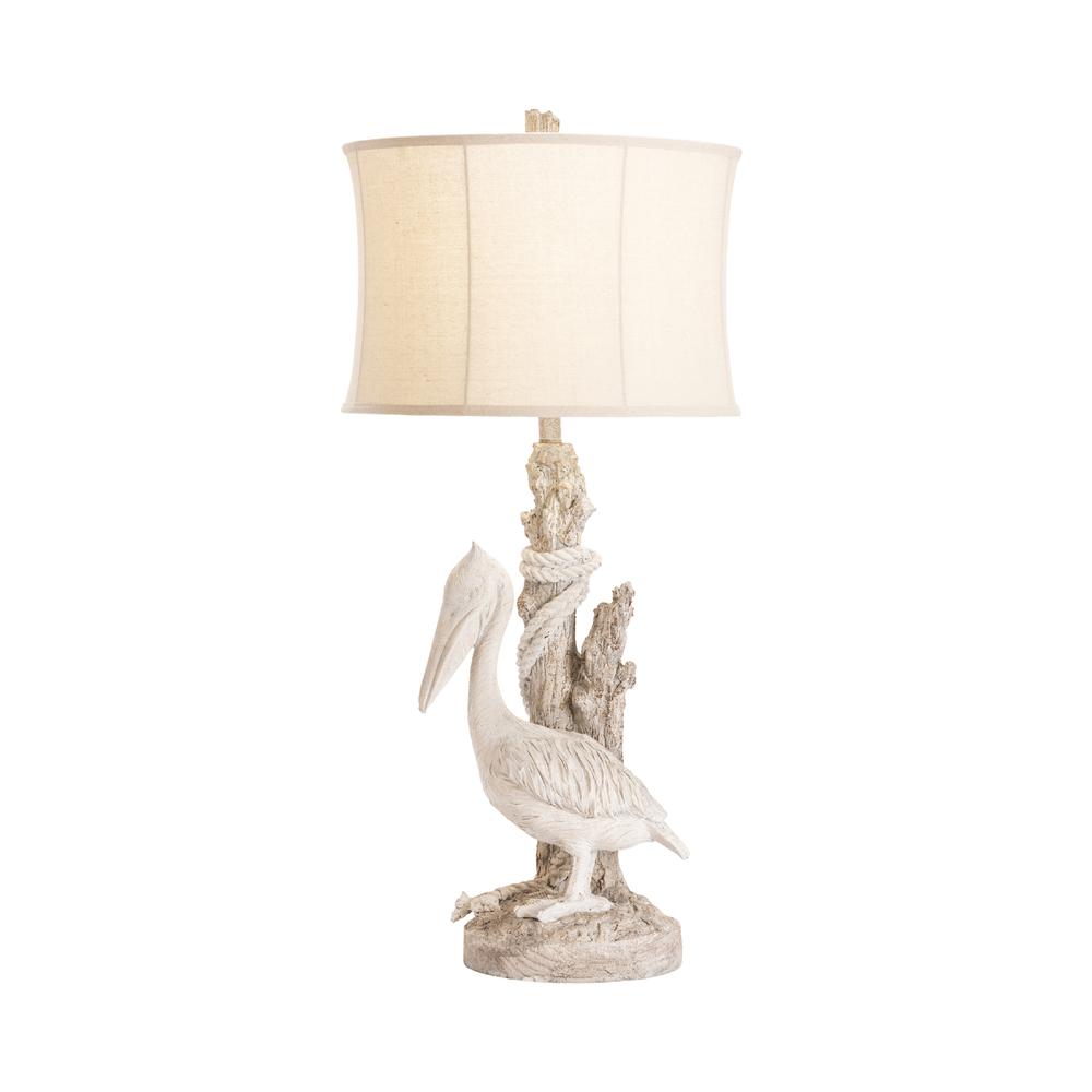 Crestview Collection CVAVP1025 Pelican Table Lamp Accessories, White. Picture 2