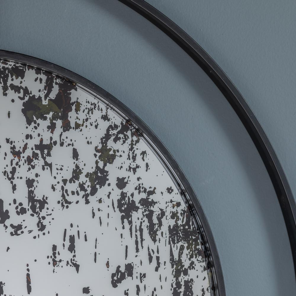 Crestview Collection Evolution Adrianna Antique Washed Metal Mirror in Black. Picture 3
