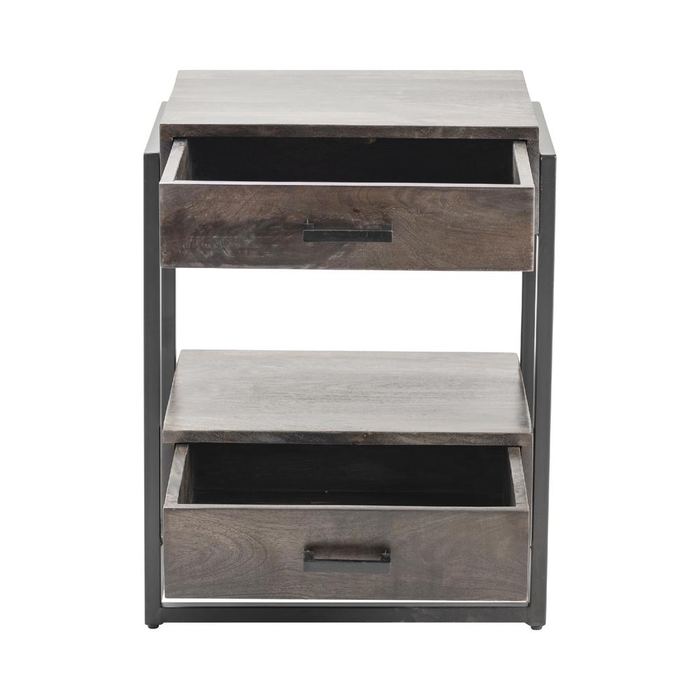 Beckett 2 Drawer Side Table. Picture 3