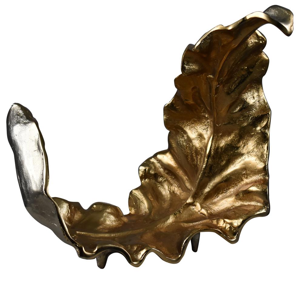 Crestview Collection Willow Med. Two Toned Sculptural Leaf Household Furniture. Picture 1