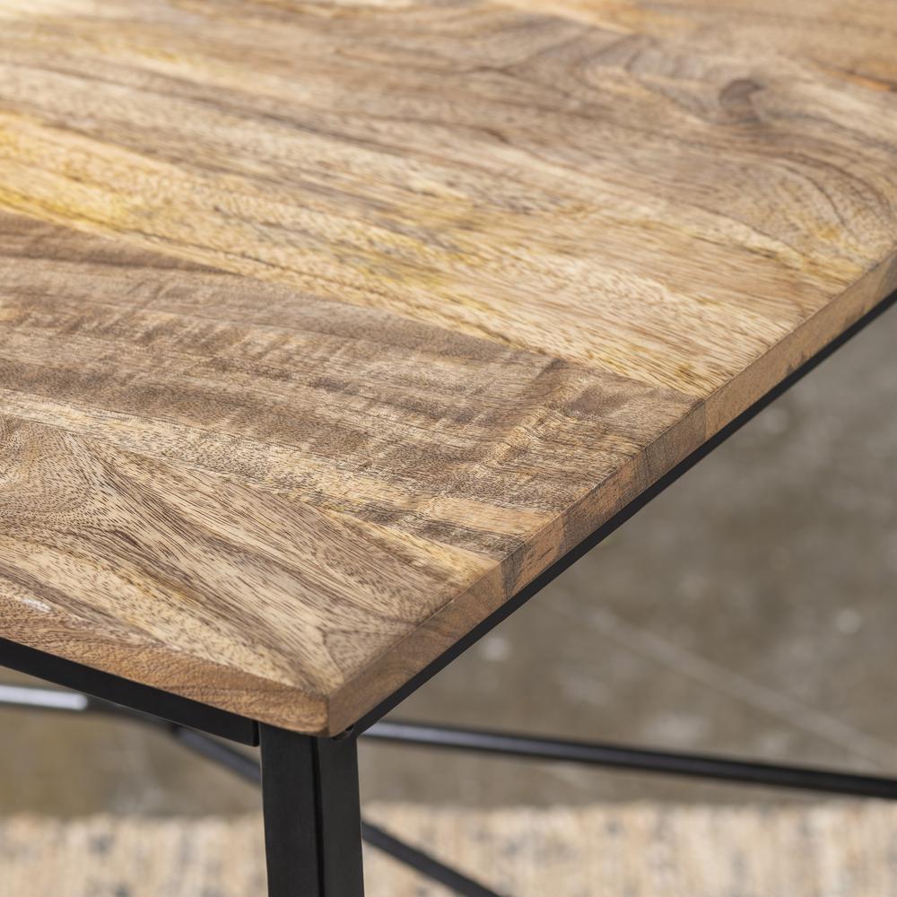 Crestview Collection Evolution Erik 35" Wide Wood and Iron Desk in Brown. Picture 2