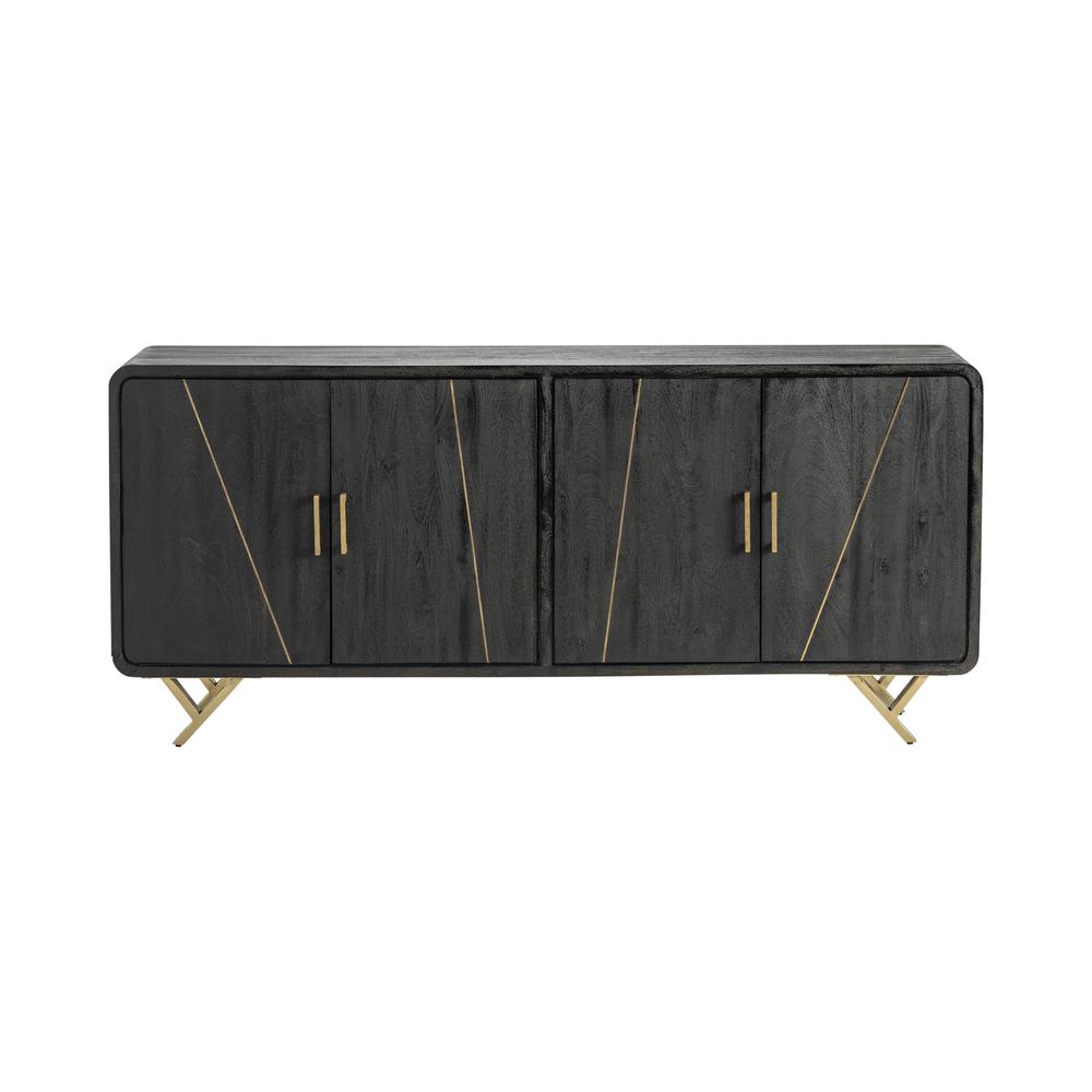Crestview Collection CVFNR755 32" 4 Door Sideboard Accessories. Picture 1