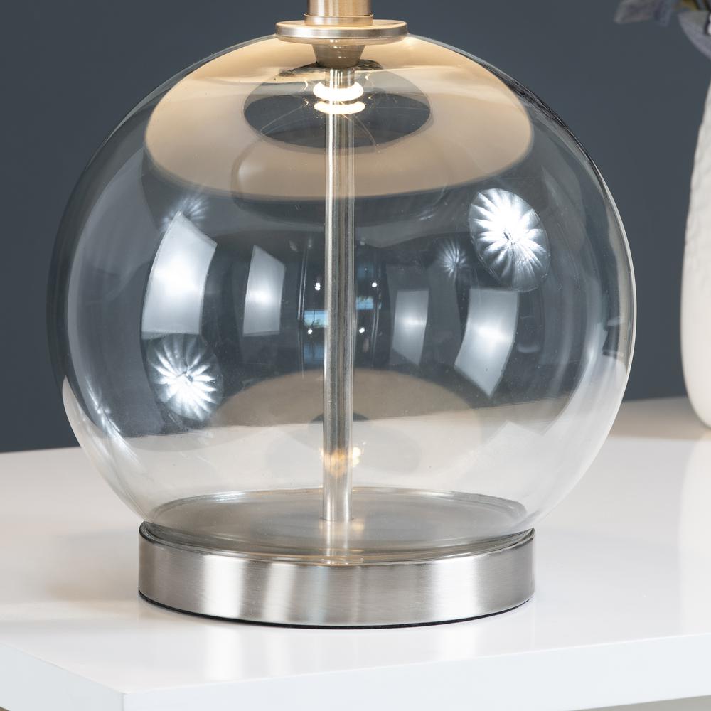 Crestview Collection Sedona 20.5 Inch Gray Round Glass Table Lamp. Picture 3