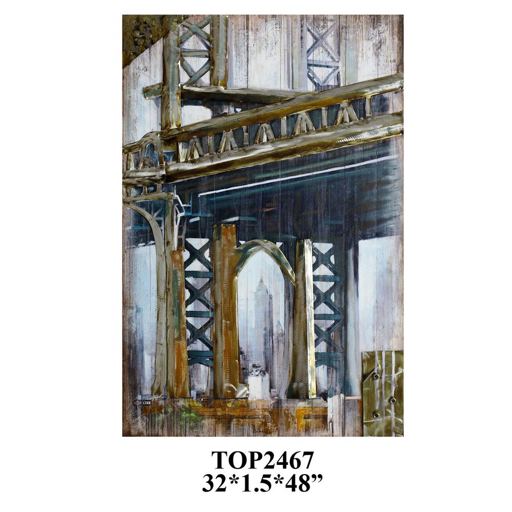 Crestview Collection CVTOP2467 Bridge Wall Décor. Picture 1
