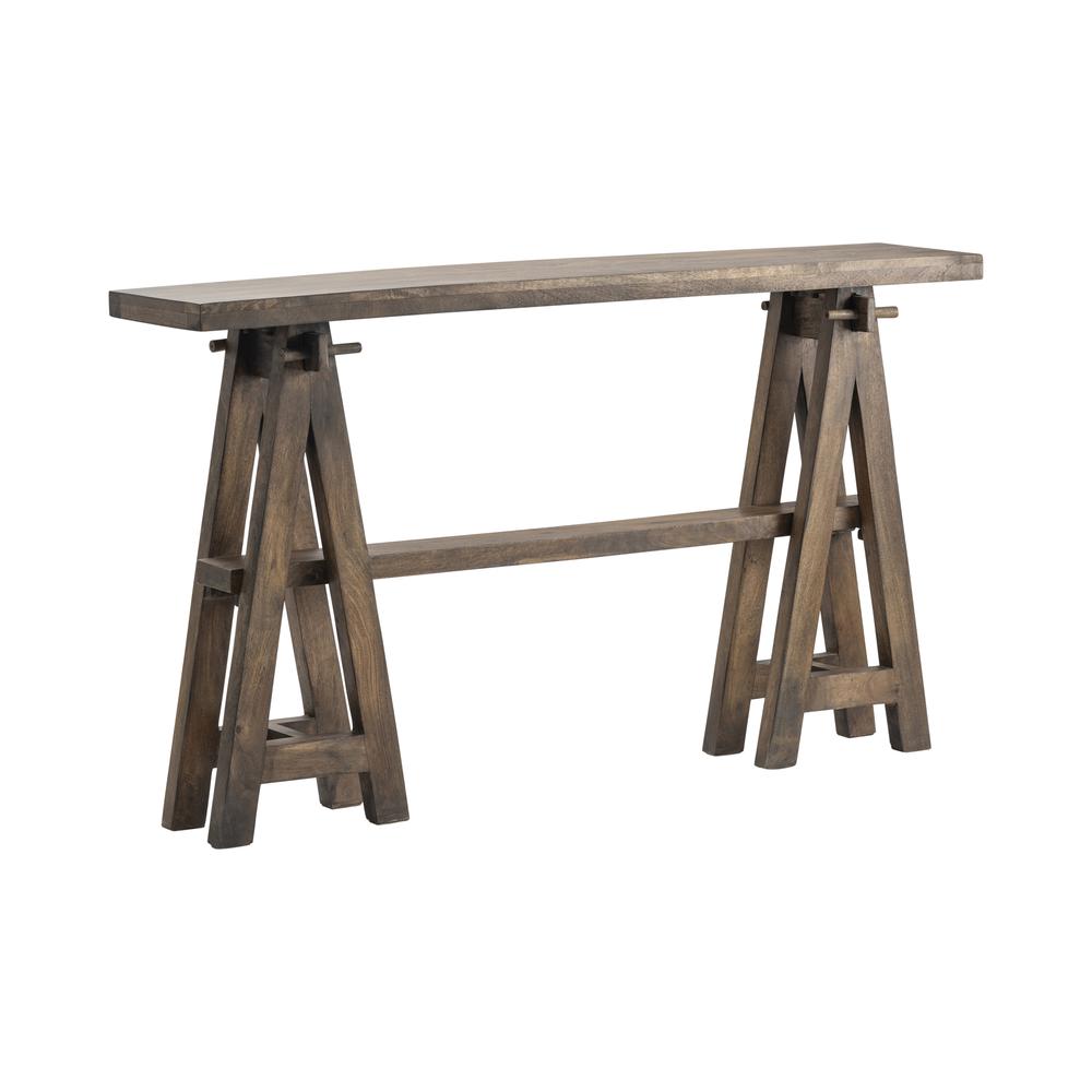 Crestview Collection Bengal Manor Mango Wood A-Frame Narrow Console, Multi Color. Picture 1