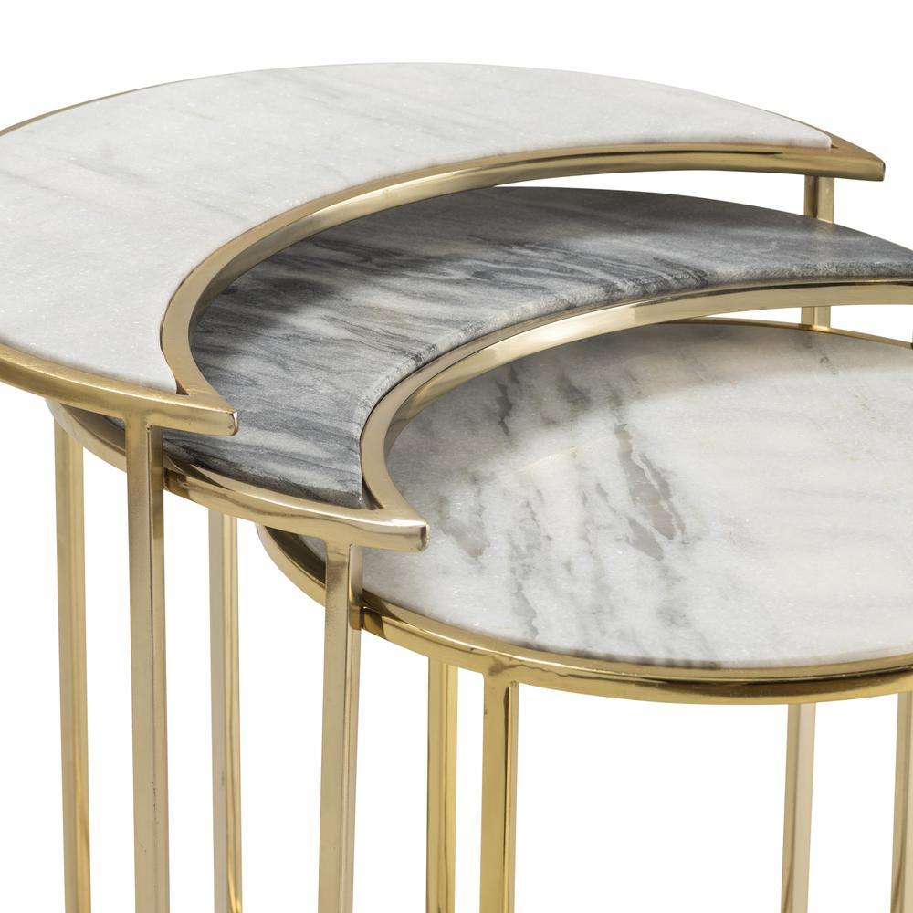 Crestview Collection Astronomy Gold Nested Tables Set of 3. Picture 2