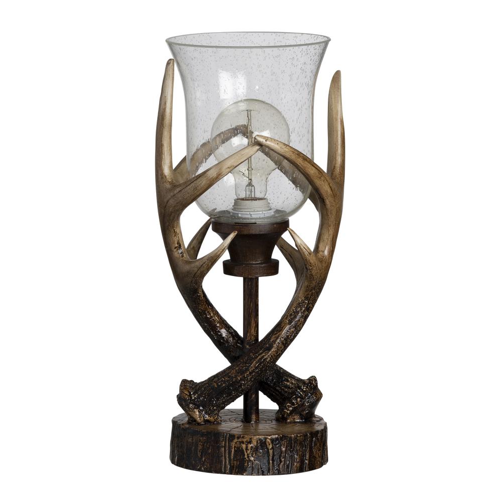 Huxley Antler Uplight Resin Brown. Picture 1