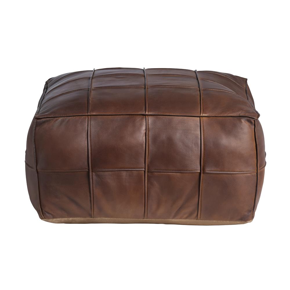Leather Ottoman. Picture 1