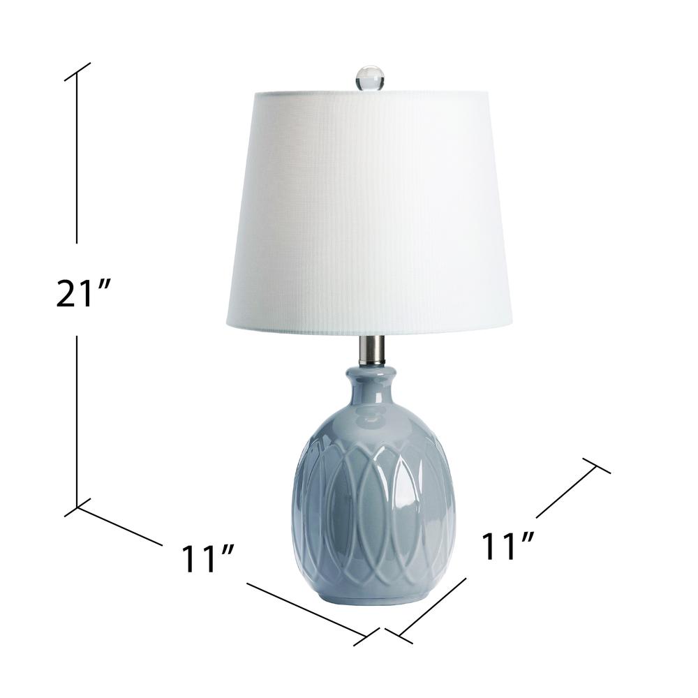 Crestview Collection Kearny 21 inch Gray Ceramic Table Lamp. Picture 5