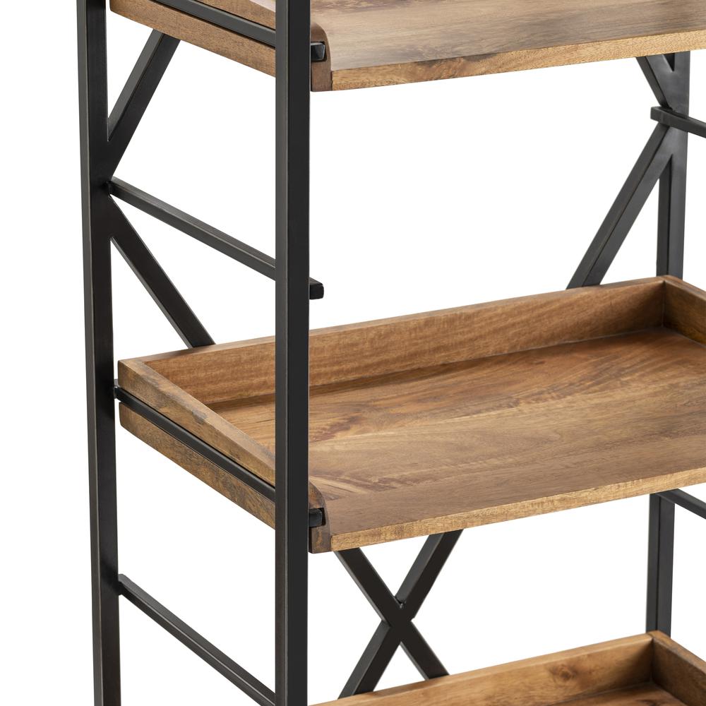 24.5X15X80.5 Metal & Wood Bookshelf. Picture 3