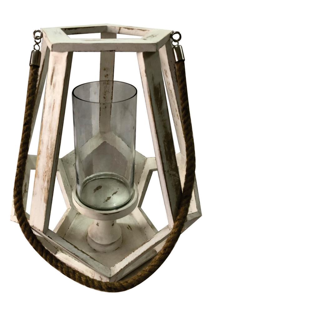16.25" Wooden Lantern. Picture 2