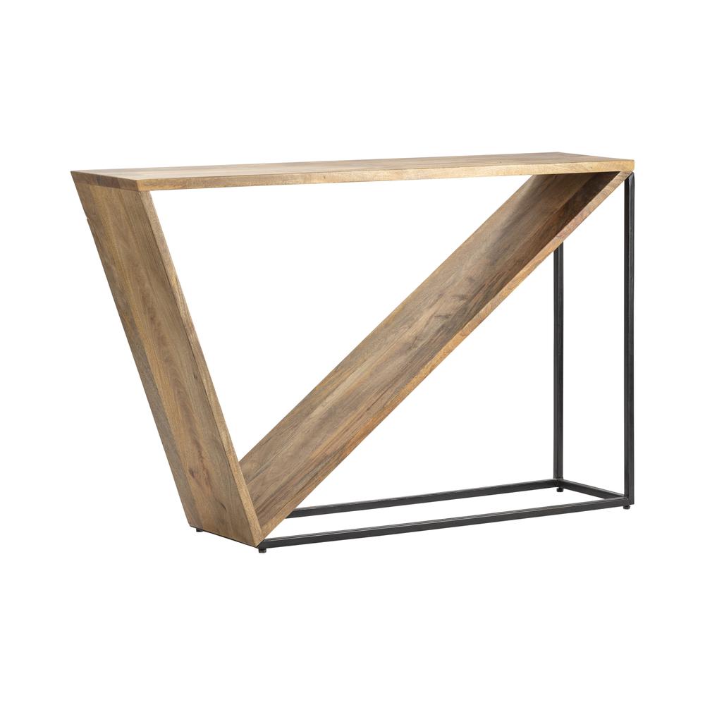 Crestview Collection Trinidad Angled Console Table Wood Brown. Picture 3