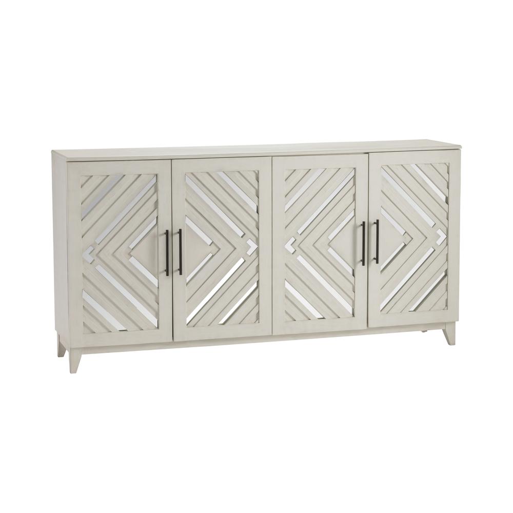 Crestview Collection CVFVR8229 37" 4 Door Mirror Sideboard Accessories. Picture 1
