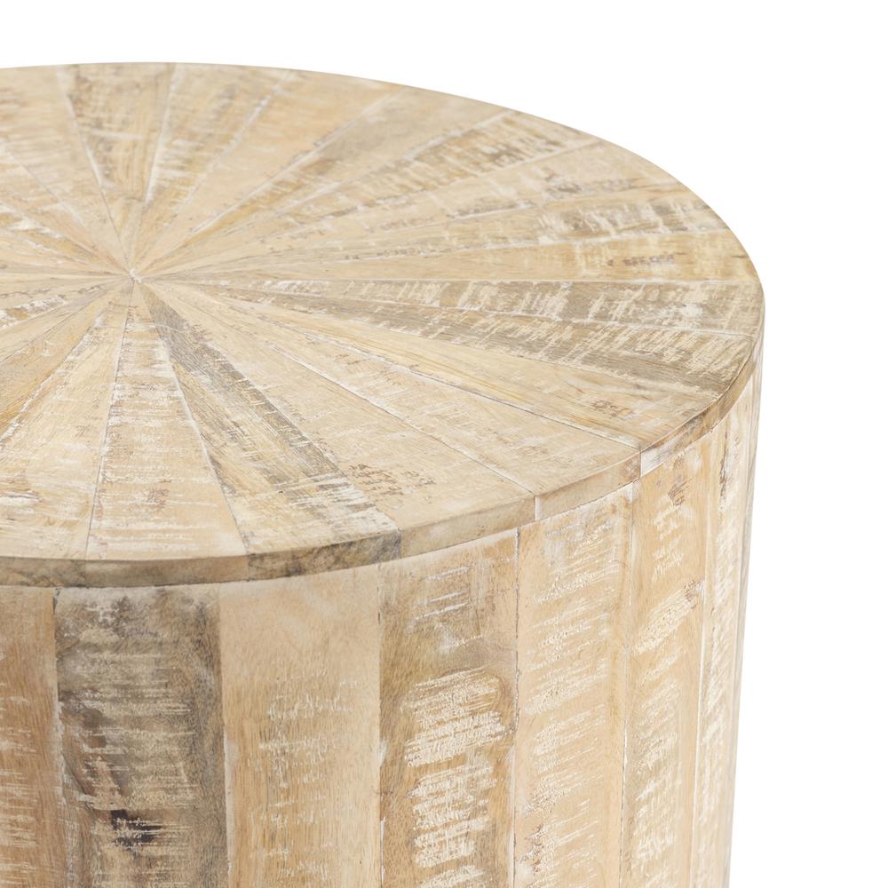 Crestview Collection Turner Round End Table, Light Brown, Wood. Picture 2