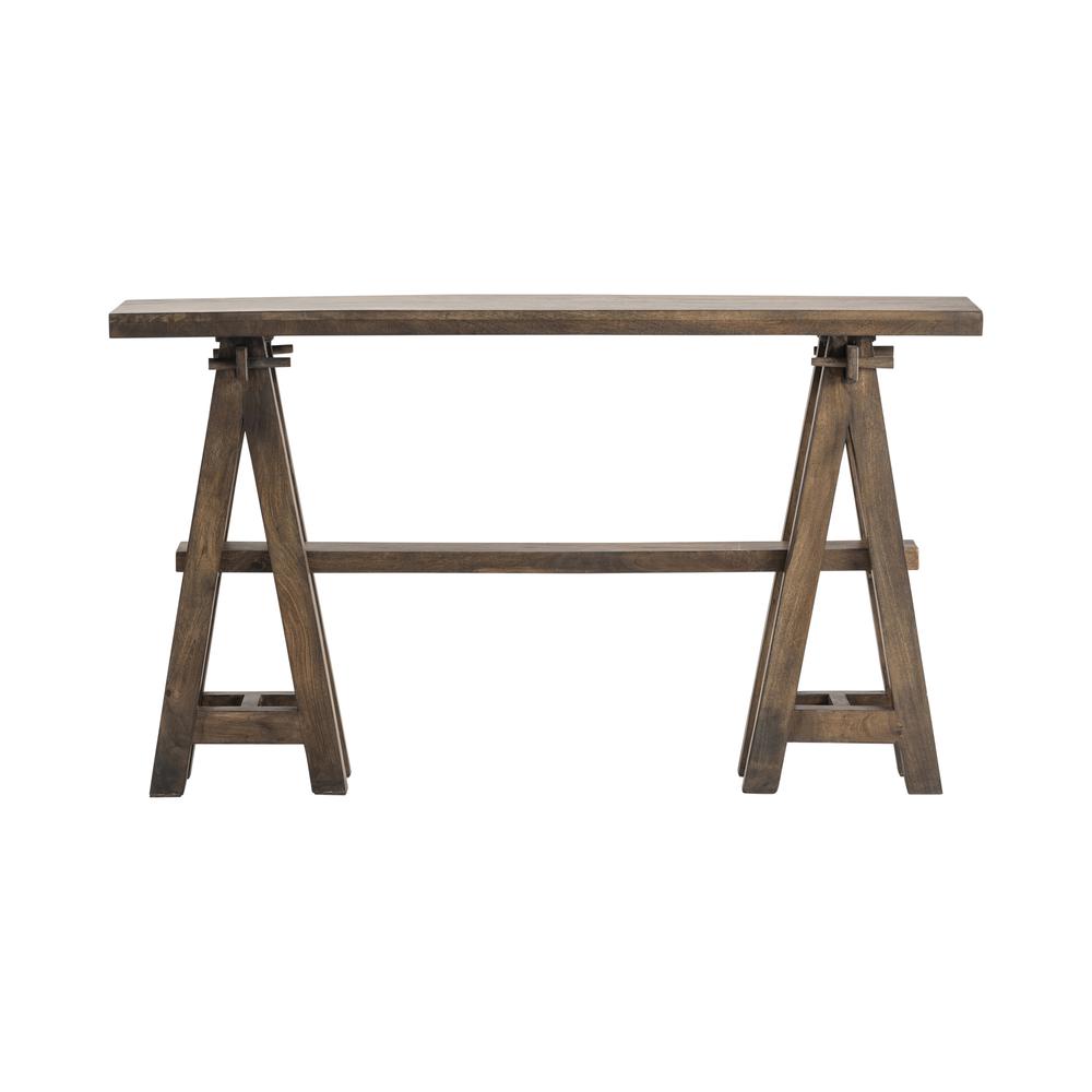 Crestview Collection Bengal Manor Mango Wood A-Frame Narrow Console, Multi Color. Picture 2