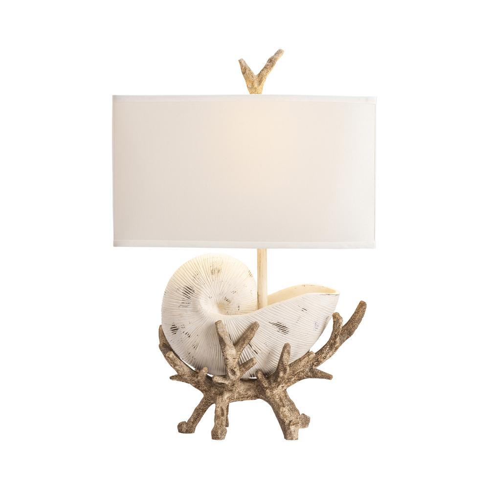 Crestview Collection CVAVP1181 Sleeping Shell Table Lamp Accessories, White. Picture 2