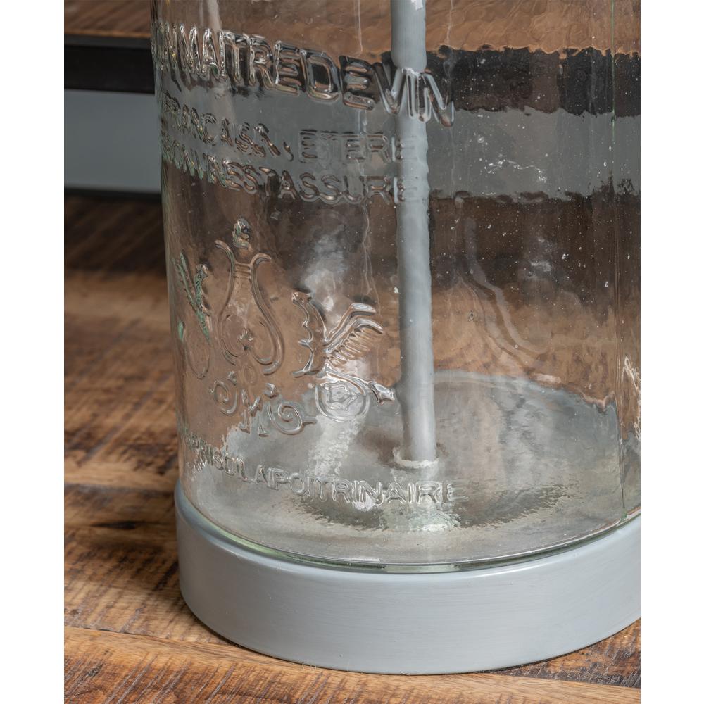 Crestview Collection Evolution Veda Glass Mason Jar Table Lamp in Gray. Picture 6