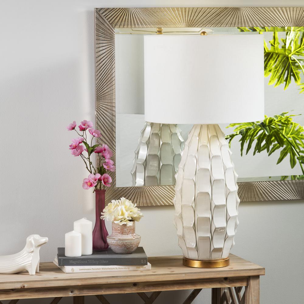 Crestview Collection Cambridge Table Lamp Lighting, White, 35 x 17 x 17 x Inch. Picture 3