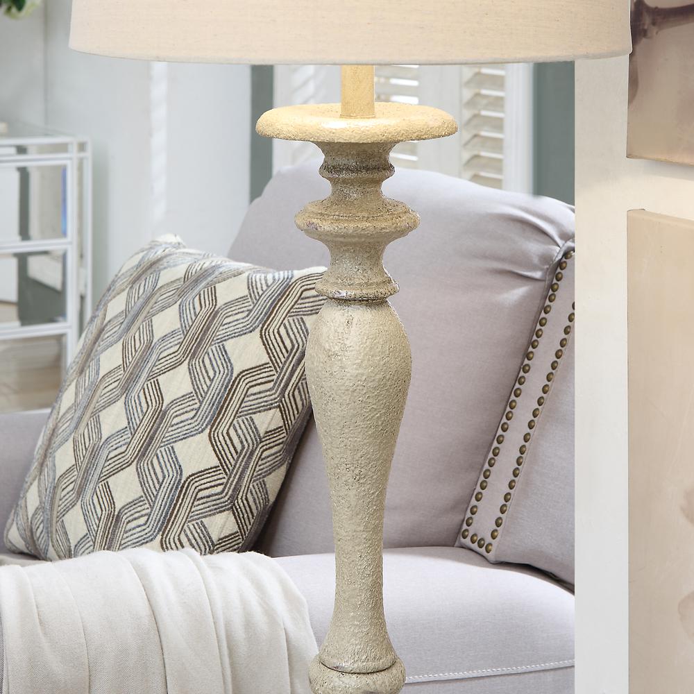 Crestview Collection Kelsey 60 Inch Resin Column Distressed Floor Lamp. Picture 3