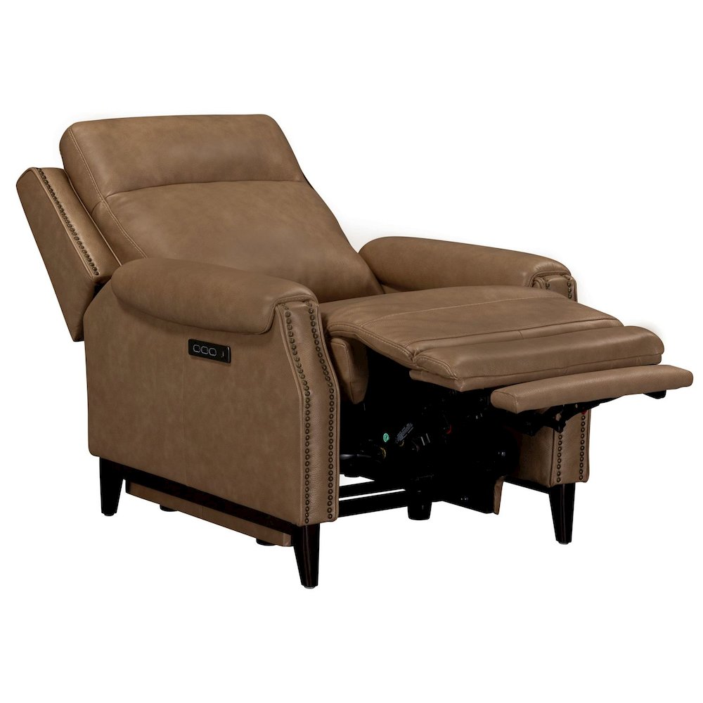 Rawling Triple Power Recliner Chair for Living Room Study - York Sand Leather. Picture 5