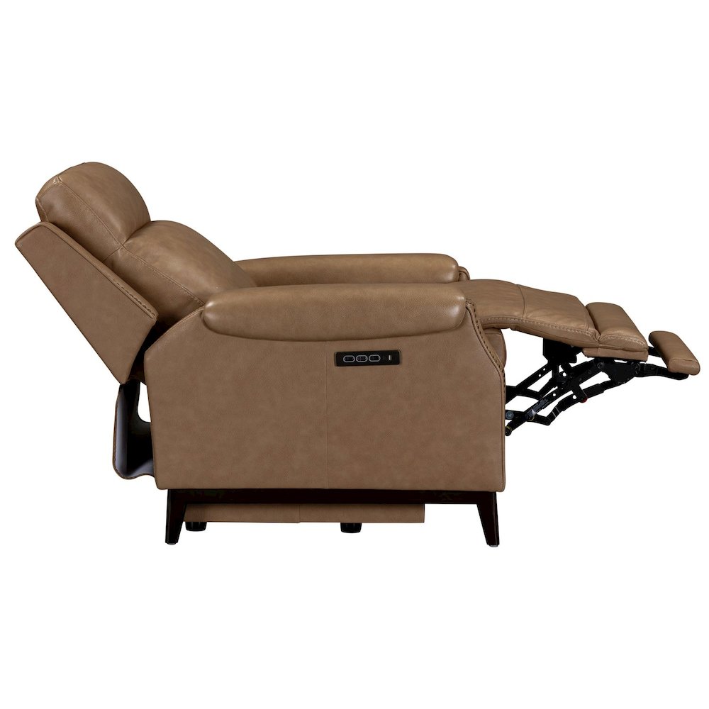 Rawling Triple Power Recliner Chair for Living Room Study - York Sand Leather. Picture 7