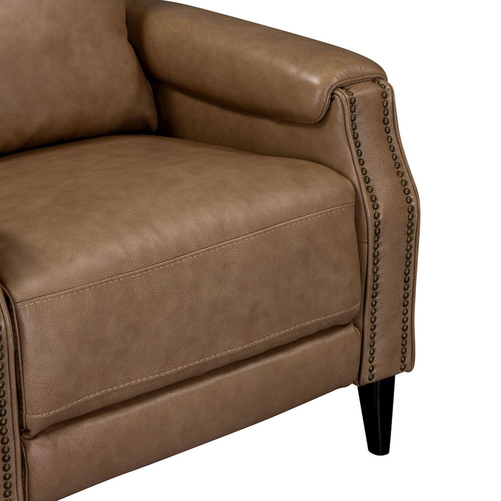 Rawling Triple Power Recliner Chair for Living Room Study - York Sand Leather. Picture 8