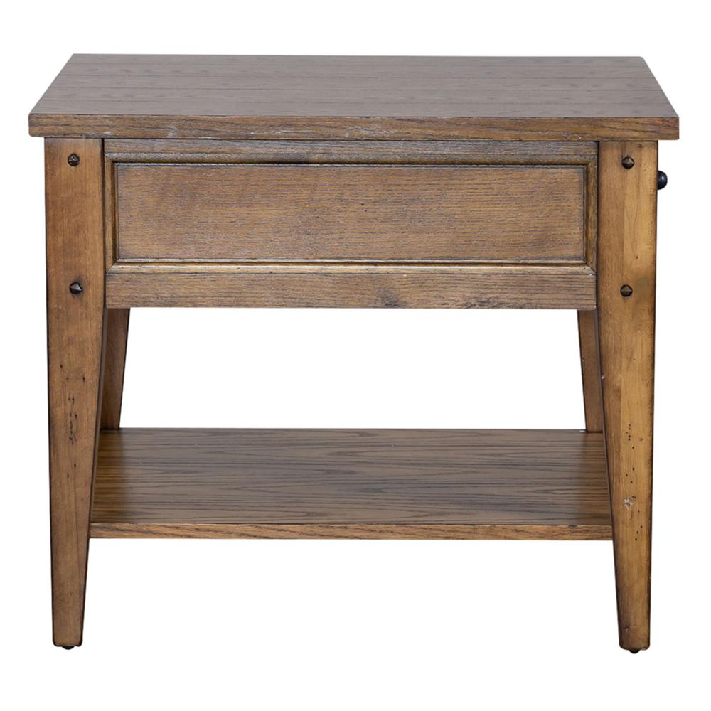 Lake House End Table in Oak. Picture 3