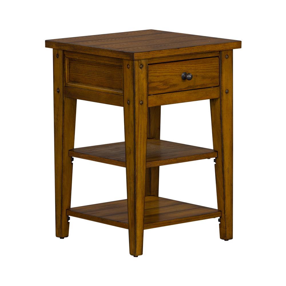 Lake House Chair Side Table in Oak. Picture 7