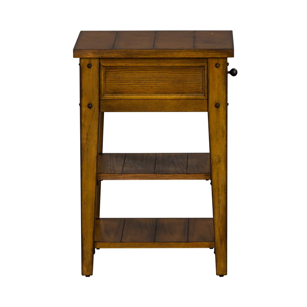Lake House Chair Side Table in Oak. Picture 8