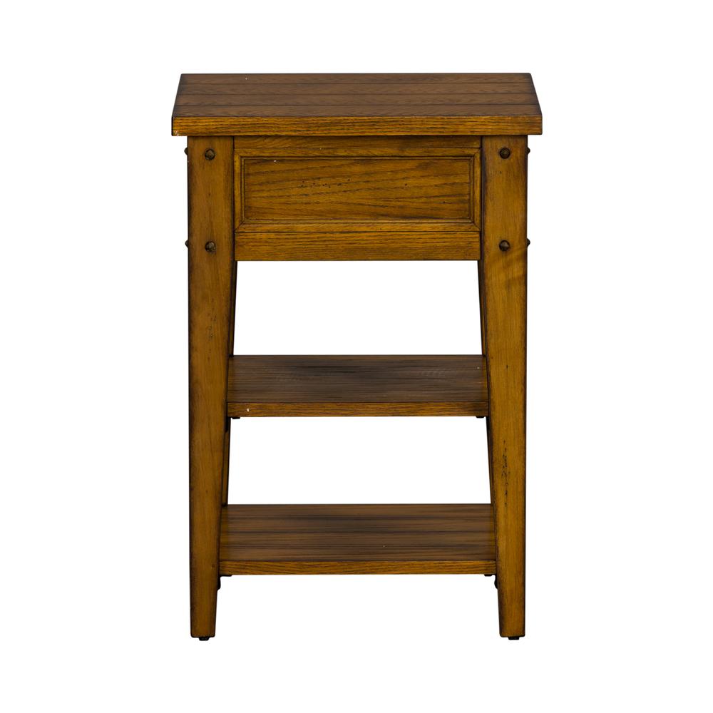 Lake House Chair Side Table in Oak. Picture 9