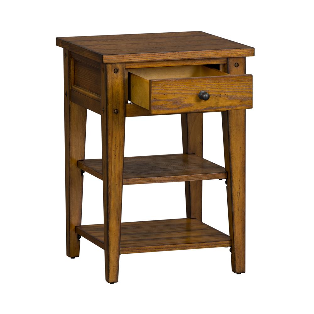 Lake House Chair Side Table in Oak. Picture 10