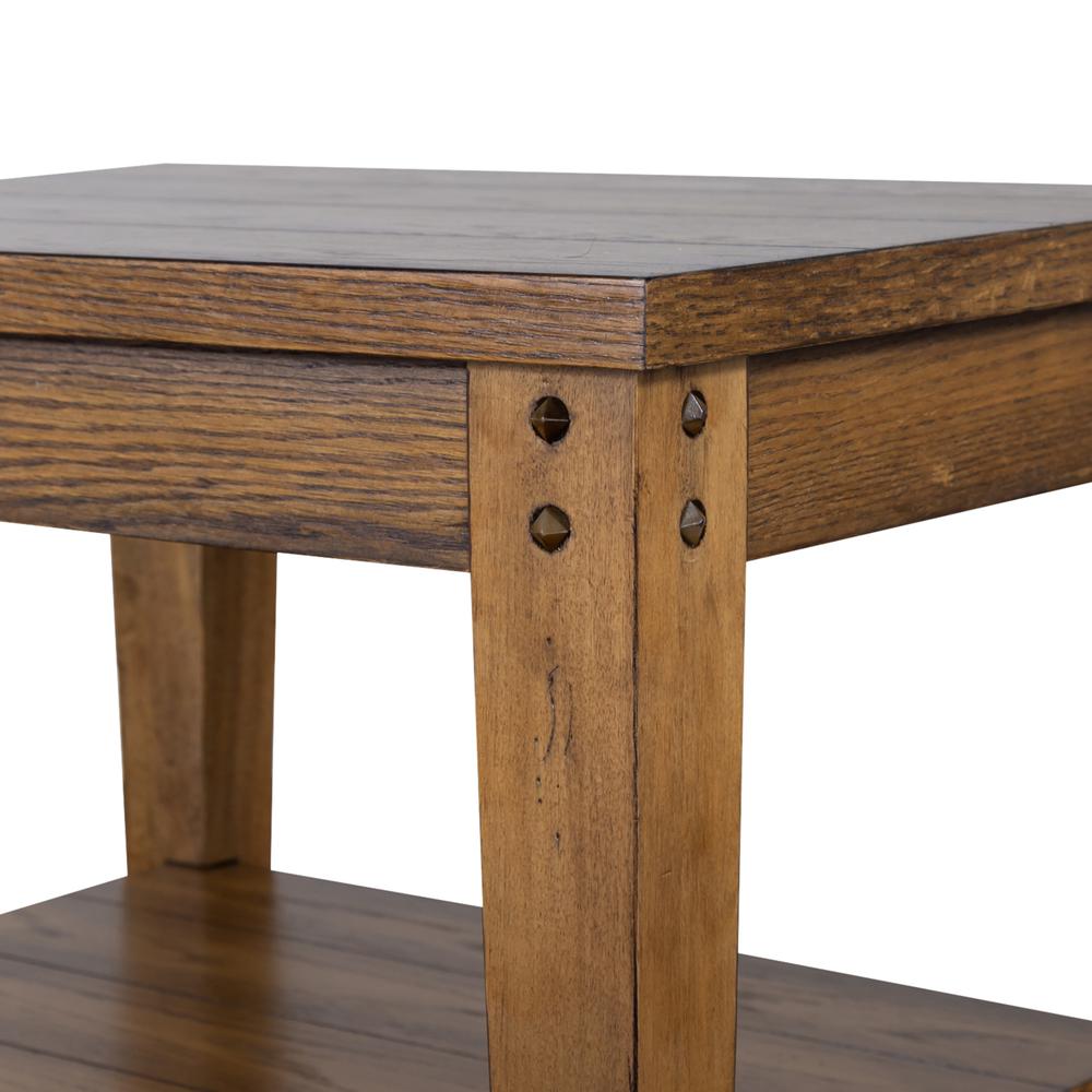 Lake House Tiered Table in Oak. Picture 6
