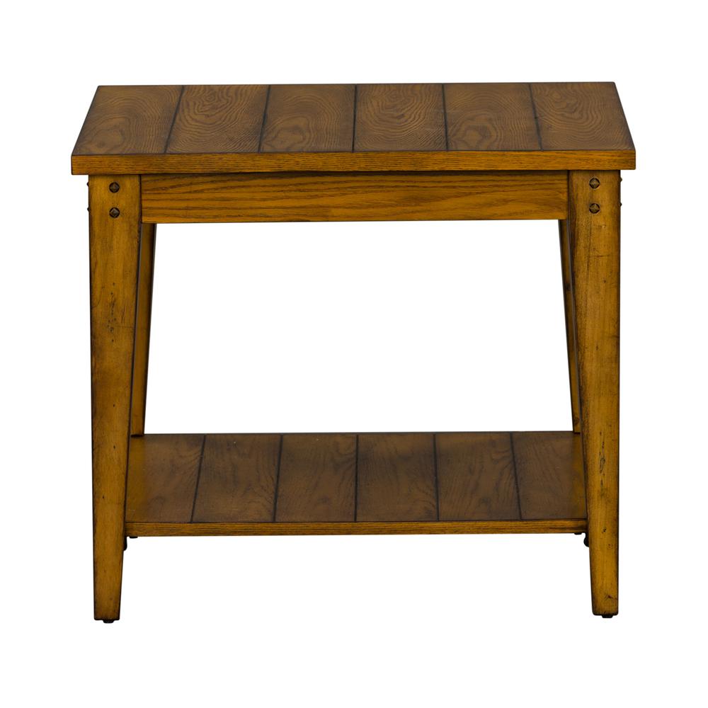 Lake House Square Lamp Table in Oak. Picture 3