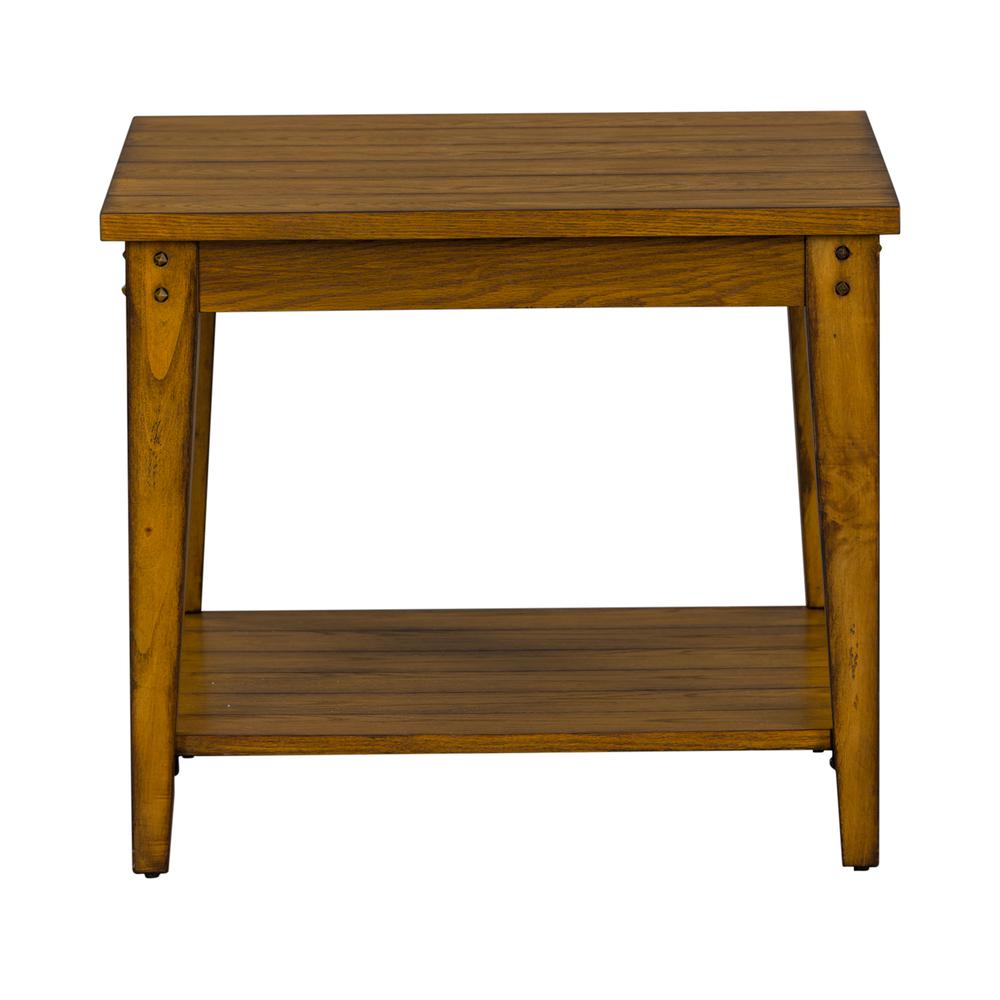 Lake House Square Lamp Table in Oak. Picture 6