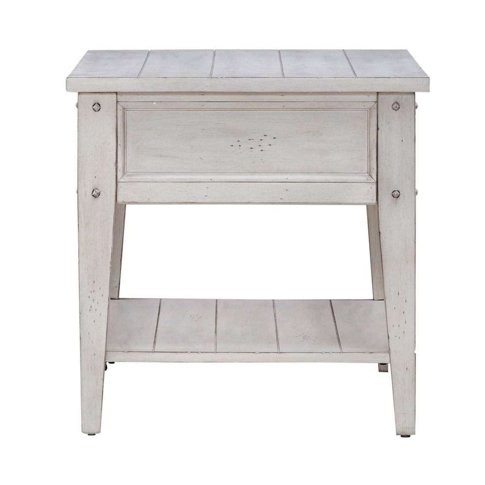 Lake House Opt 3 Piece Table Set - Lift Top Cocktail, 2 End Tables, White Oak. Picture 9