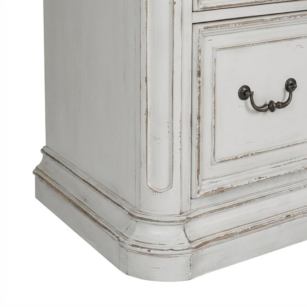 Antique White Credenza & Hutch, European Traditional Style. Picture 6