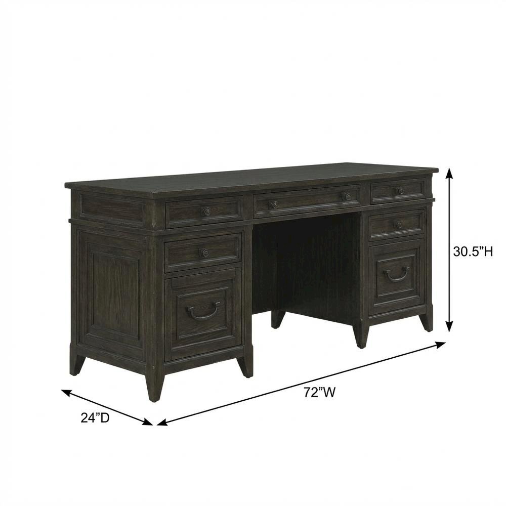 Elegant White Oak Veneer Credenza in Rubberwood Solids for Office Storage. Picture 7