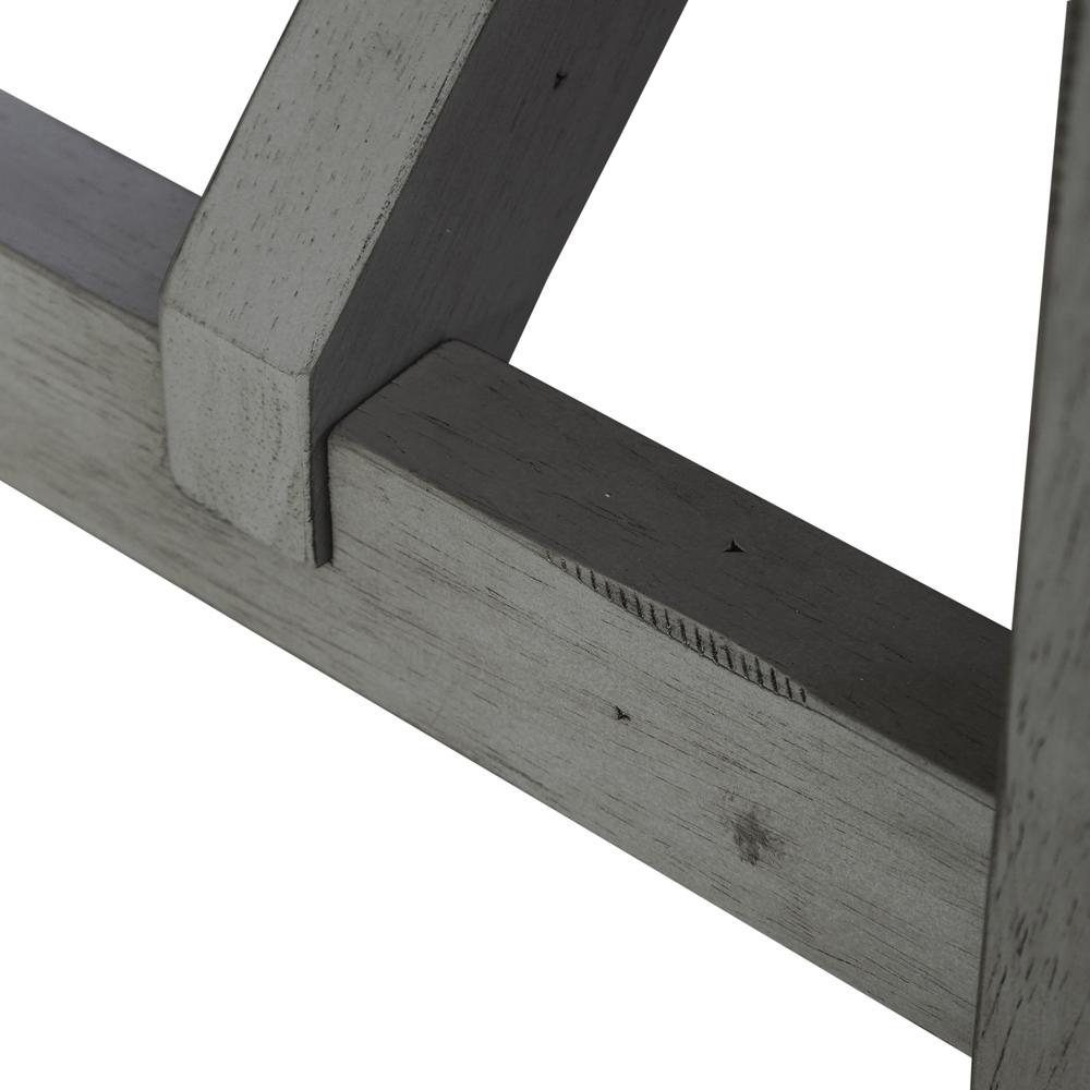 Dining Bench Transitional Grey in Smokey Grey Finish w/ Carbon Grey Tops. Picture 5