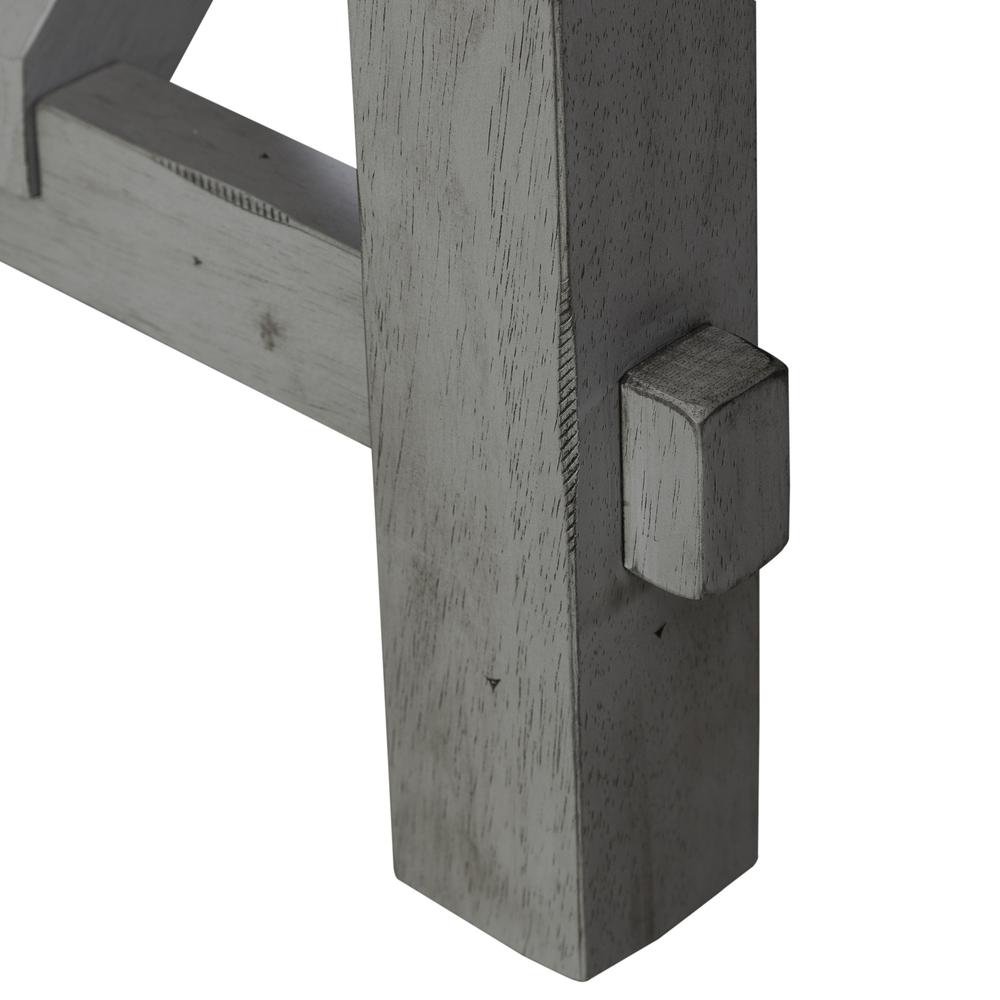 Dining Bench Transitional Grey in Smokey Grey Finish w/ Carbon Grey Tops. Picture 10