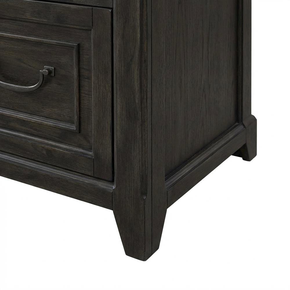 Rustic Rubberwood Credenza and Hutch with Split Heart White Oak Veneer. Picture 6