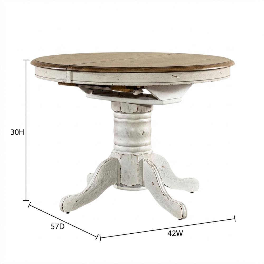 White, Pedestal Table, Pedestal Base, Quality Build. Picture 7